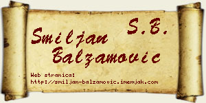 Smiljan Balzamović vizit kartica